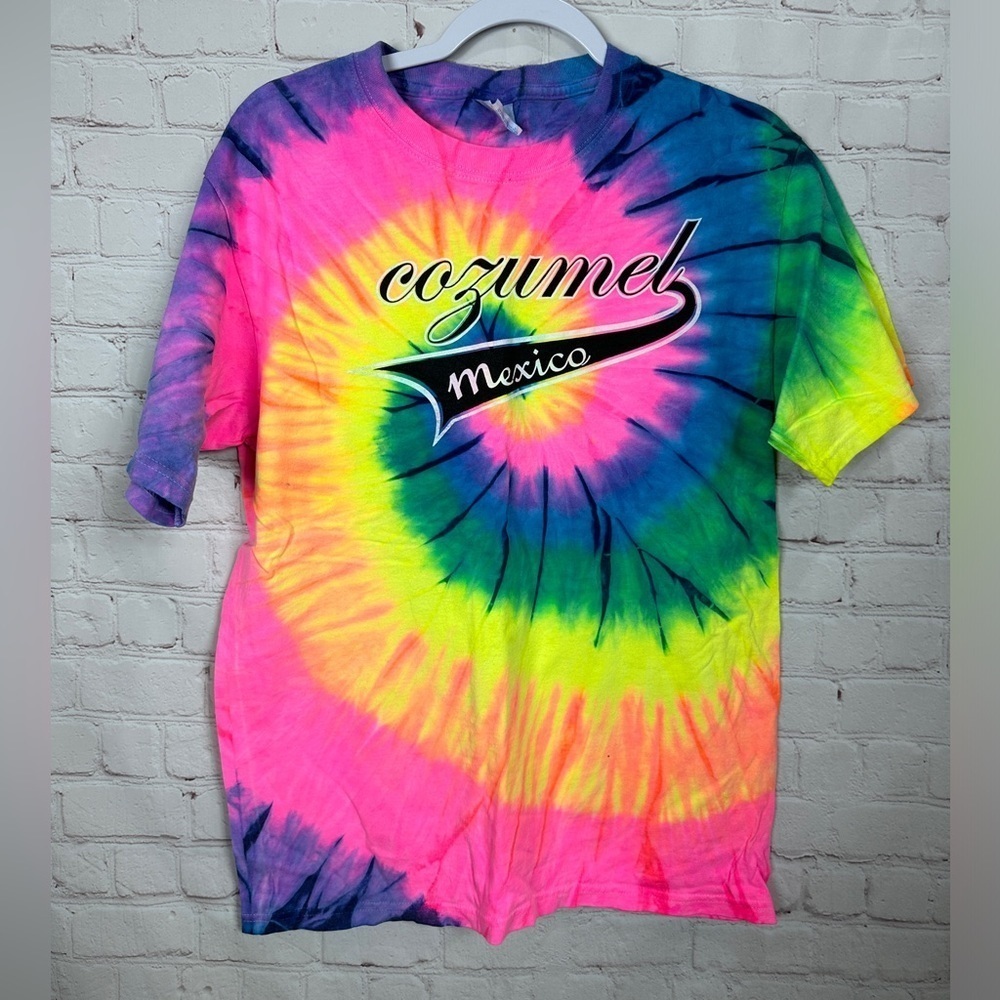Cozumel Mexico short sleeve tie-dye t-shirt, sz M, GUC souvenir vacation‎